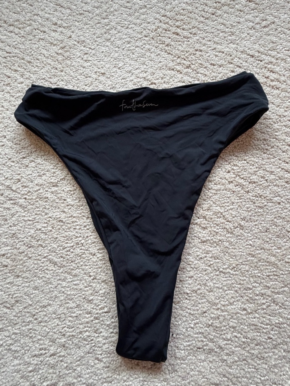 Four Three Seven High Cut Black Bikini Bottom